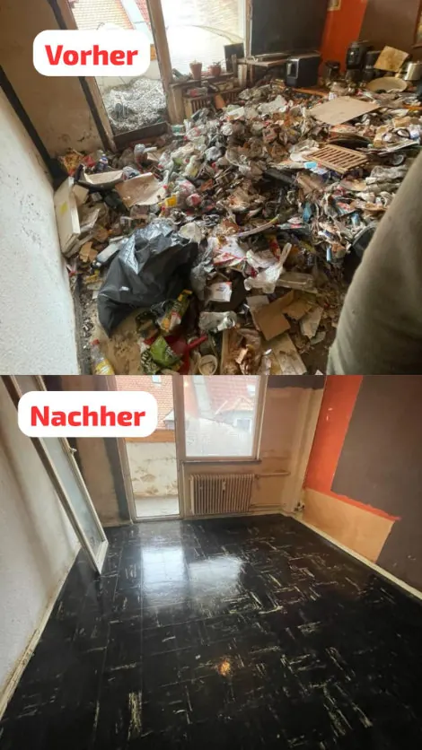 Echtes Projekt: Wohnung vor und nach der Räumung durch unser Team
